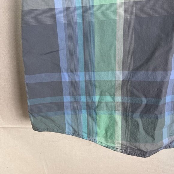 Red Camel Men's XXL Blue Green Plaid Long Sleeve Button Up Shirt - Picture 4 of 8